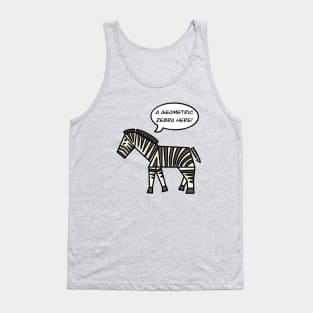 Cartoon geometric zebra Tank Top